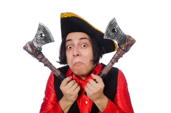 Funny pirate isolated on the white — Stock Photo, Image