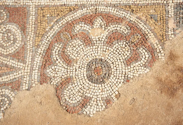 Detail Antique Mosaic Shoham Forest Park Israel — Stock Photo, Image