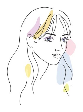 Genç bir kadının el resmi. .