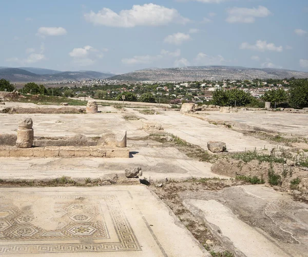 Ruins Ancient Mosaics Zippori National Park Galilee Israel — Stock Photo, Image