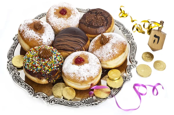 Hanukkah doughnuts — Stock Photo, Image