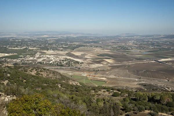 Μοναστήρι του Discalced Carmelites. Θέα από το Jezreel Valley.Israel. — Φωτογραφία Αρχείου