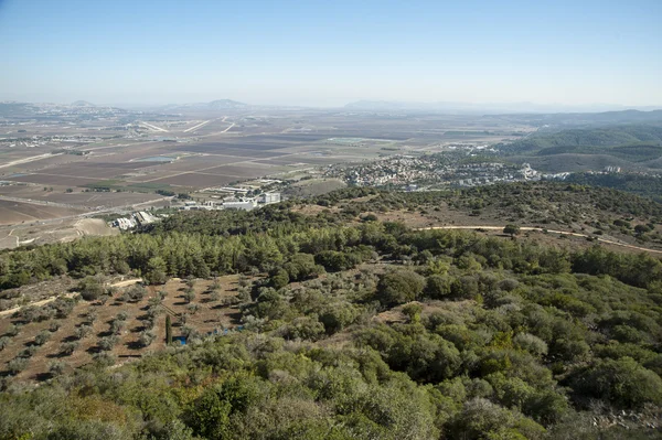 Discalced Carmelites'sinin Manastırı. Jezreel Valley.Israel görünümünü. — Stok fotoğraf