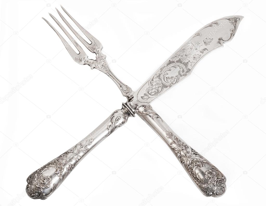 Silverware fork and knife