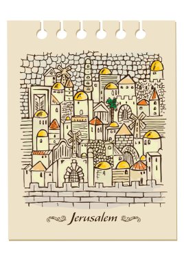Jerusalem çizim el
