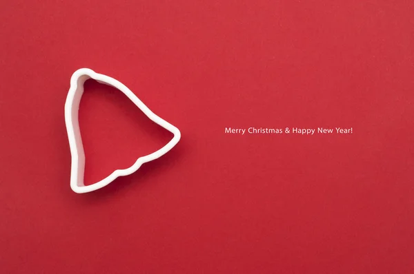 Різдвяна листівка з формою для випічки — стокове фото