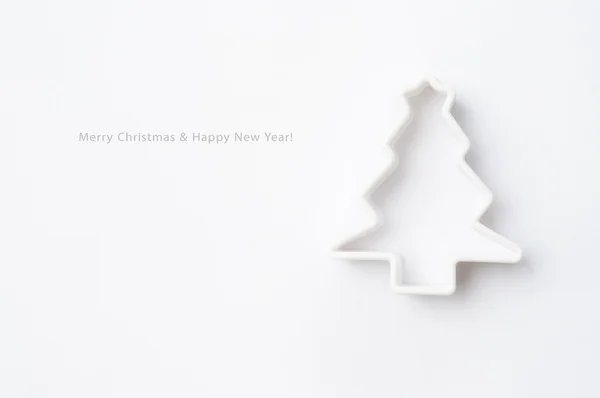 Різдвяна листівка з формою для випічки. Перегляньте мій портфоліо — стокове фото