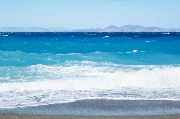 Sea waves of Rhodes — Stock Photo, Image