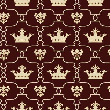 kron ve fleur de lis sorunsuz arka plan