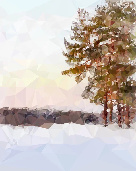 Paysage dans le style polygonal — Image vectorielle