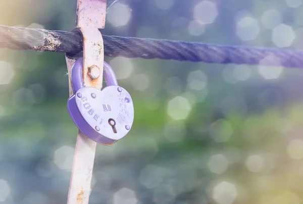 Bruiloft vergrendelen als hart — Stockfoto