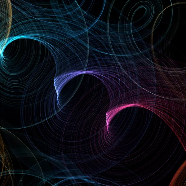 Абстрактний фон з різнокольоровими спіральми — стокове фото