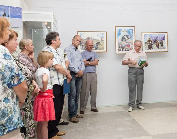 Abertura da exposição de pinturas — Fotografia de Stock