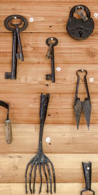 Eski kilit diğer nesneleri tuşları