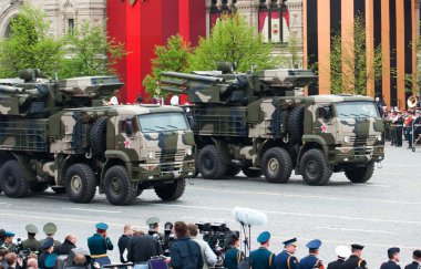 Moskova - 6 Mayıs 2010: Pantsir-S1 karadan havaya füze. D