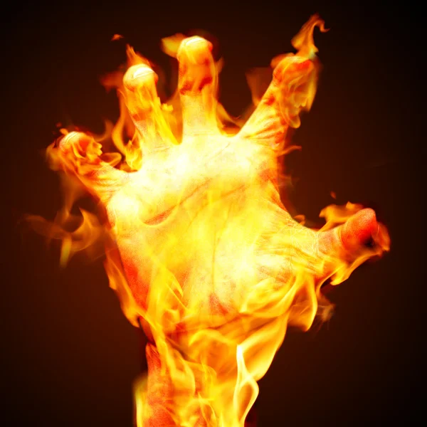 Burning arm — Stock Photo, Image
