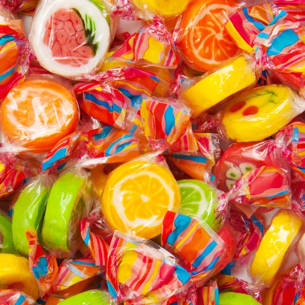 Many Different Tasty Candies Pile — Stock Photo, Image