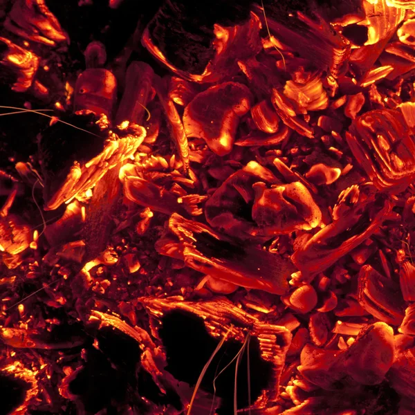 熱い赤い石炭抽象的な — ストック写真