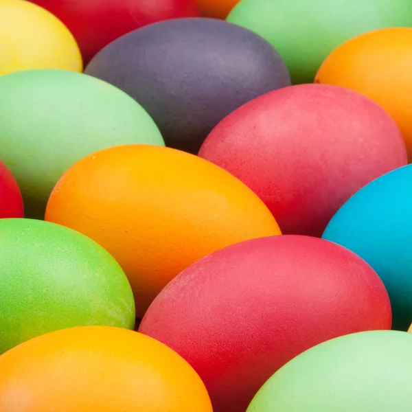 Багато Різнокольорових Яєць Великдень Стокова Картинка