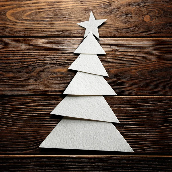 Wooden and Stylized Christmas Tree — Stock Photo © catalby 17356305
