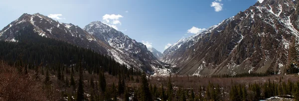 Horská krajina. Kyrgyzstán. Ala-archa. — Stock fotografie