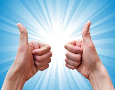 Kol serin bir artalan üzerinde