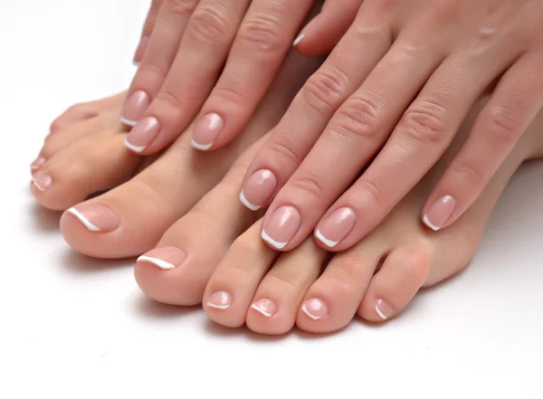 Beautiful female feet at spa salon — Stock Photo, Image