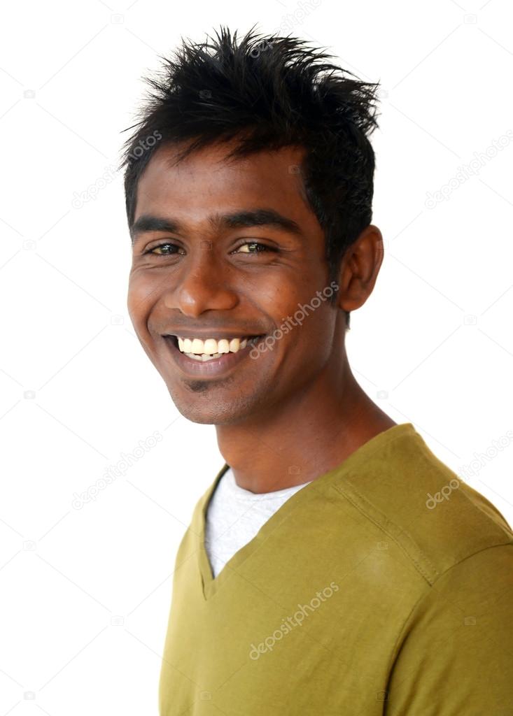 Portrait of young friendly man