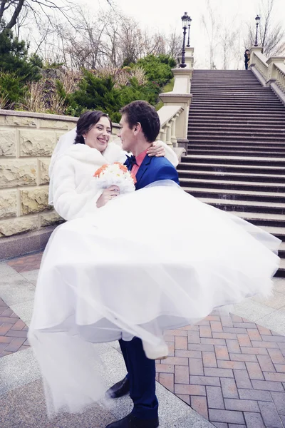 Feliz casal newlyweeds — Fotografia de Stock