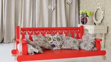 Ben ipe asılı oyma şık salıncak