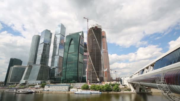 Μόσχα πόλη επιχειρηματικό κέντρο — Αρχείο Βίντεο