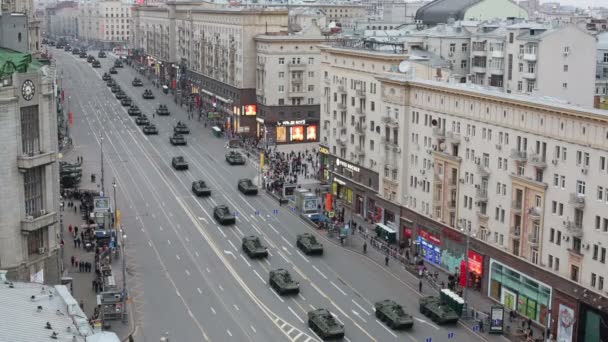 Dag de overwinningsparade in Moskou — Stockvideo