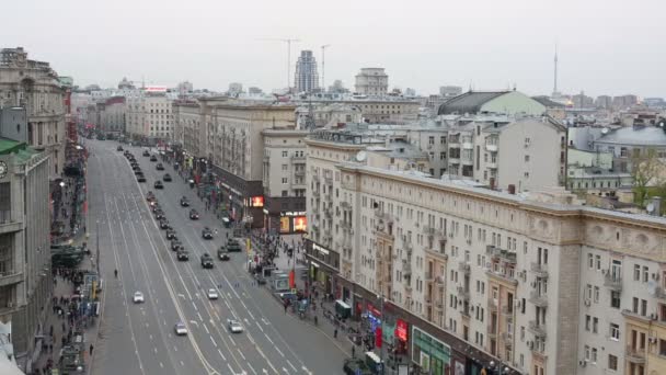 Парад в честь Дня Победы в Москве — стоковое видео