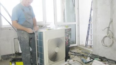Çalışan Klima başlamak için hazır 