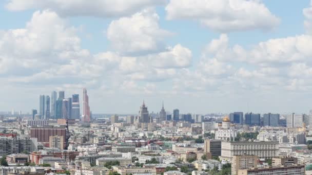 Luchtfoto van Moskou stad — Stockvideo