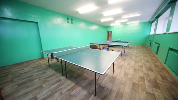 Masa Tenisi küçük boş oda — Stok video