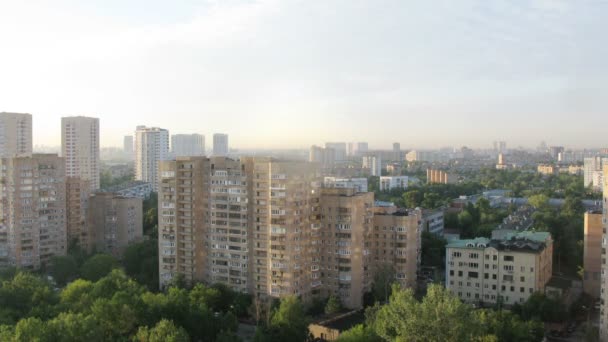 Sunrise in the district of Moscow — Stock Video
