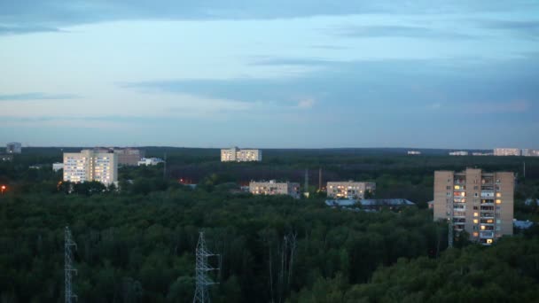 Buildings among the trees — Stock Video