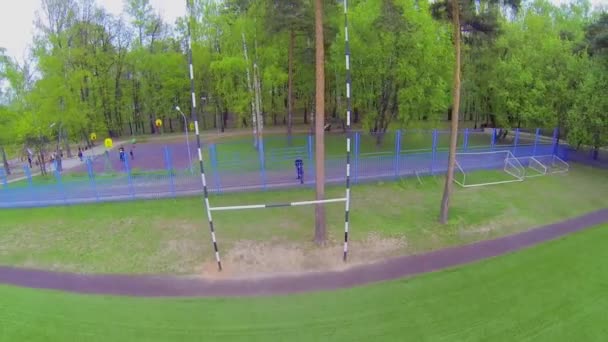 Utfärda utegångsförbud för på fältet för rugby — Stockvideo