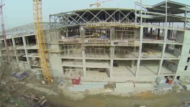 Construction site of oceanarium — Stock Video