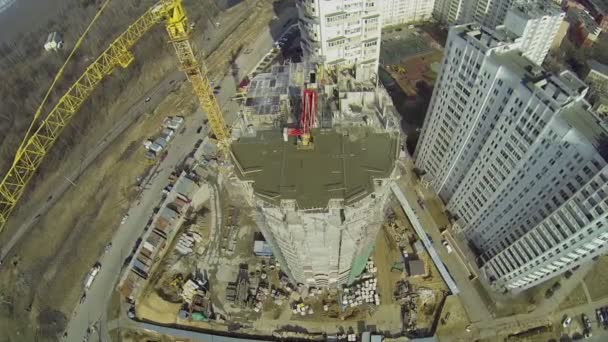 Chantier de construction de grande maison — Video