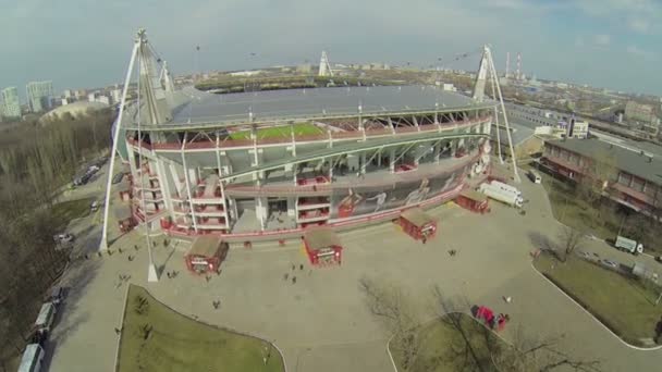 Estádio desportivo locomotivo — Vídeo de Stock