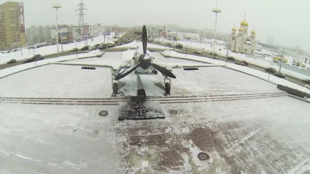 Sovjet-slag bij vliegtuig Il-2 — Stockvideo