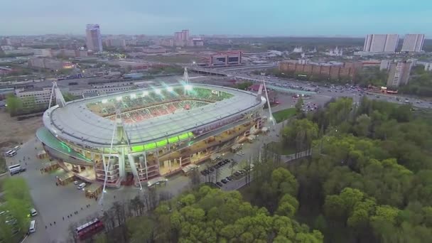 Estádio desportivo locomotivo — Vídeo de Stock