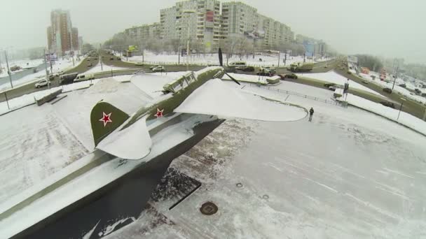 Sowjetisches Kampfflugzeug il-2 — Stockvideo