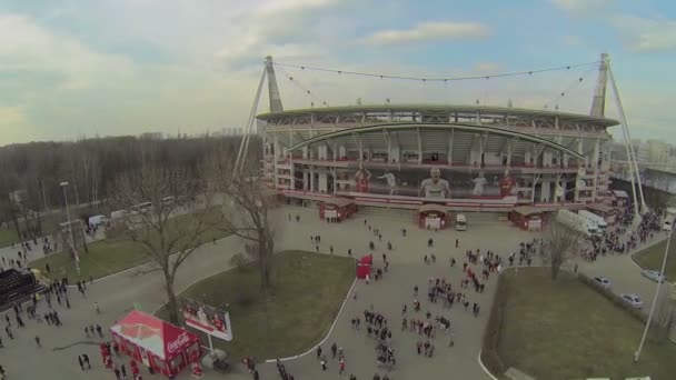 Estadio de deportes de locomotora — Vídeos de Stock