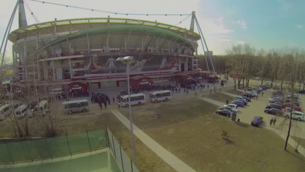 Quadra de tênis perto do estádio — Vídeo de Stock