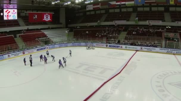 Chlapci hrají hokej — Stock video