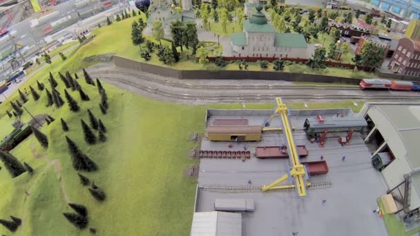 缩放的模型的铁路 — 图库视频影像