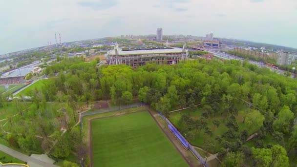 Lokomotiva sportovní stadion — Stock video